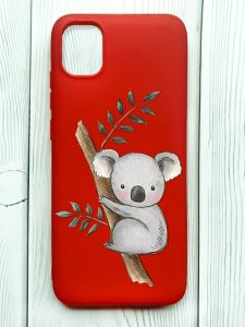 Матовий червоний чохол на Samsung Galaxy A04E/A042 :: Коала (принт 132)