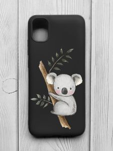 Матовий чорний чохол на Samsung Galaxy A04E/A042 :: Коала (принт 132)