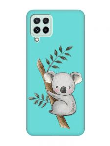 Матовий бірюзовий чохол на Samsung Galaxy M32/M22/A22 4G :: Коала (принт 132)