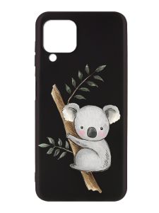 Матовий чорний чохол на Samsung Galaxy A12 :: Коала (принт 132)