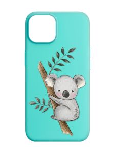 Матовий бірюзовий чохол на Apple iPhone 14 :: Коала (принт 132)