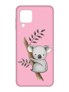 Матовий рожевий чохол на Samsung Galaxy M32/A22/M22 4G :: Коала (принт 132)