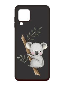 Матовий чорний чохол на Samsung Galaxy M32 / A22 / M22 4G :: Коала (принт 132)