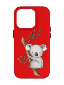 Матовий червоний чохол на Apple iPhone 14 Pro Max :: Коала (принт 132)