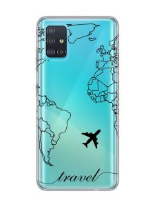 Прозорий чохол на Samsung Galaxy A51 :: Карта. Контур (принт 330)