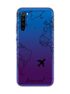 Прозорий чохол на Xiaomi Redmi Note 8T :: Карта. Контур (принт 330)