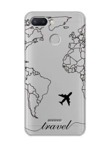 Прозорий чохол на Xiaomi Redmi 6  :: Карта. Контур (принт 330)