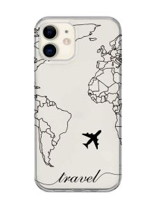 Прозорий чохол на iPhone 12 mini :: Карта. Контур (принт 330)