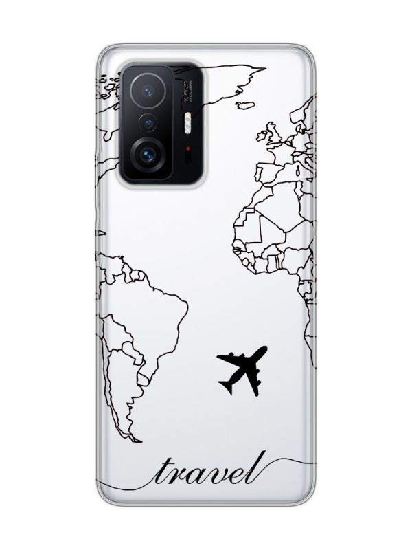 Прозорий чохол на Xiaomi 11T   :: Карта. Контур (принт 330)