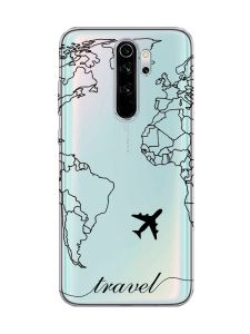 Прозорий чохол на Xiaomi Redmi Note 8 Pro :: Карта. Контур (принт 330)