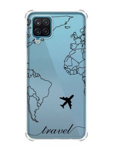 Чохол з потовщеними кутами на Samsung A12 4G :: Карта. Контур (принт 330)