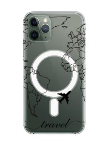 Магнітний чохол на iPhone 12/12 Pro із підтримкою MagSafe :: Карта. Контур (принт 330)