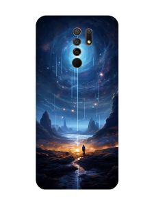 Чохол з червоними боками на Xiaomi Redmi 9 :: Космос (принт 244)