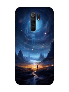 Чохол з червоними боками на Xiaomi Redmi Note 8 Pro :: Космос (принт 244)