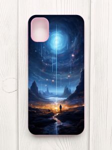 Чохол з рожевими боками на Samsung Galaxy A04E/A042 :: Космос (принт 244)