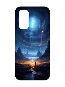 Чохол з рожевими боками на Xiaomi Redmi Note 11 4G :: Космос (принт 244)