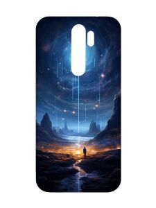 Чохол з рожевими боками на Xiaomi Redmi Note 8 Pro :: Космос (принт 244)