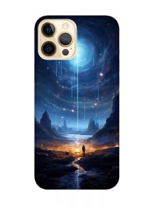 Чохол з чорними боками на Apple iPhone 12 Pro Max :: Космос (принт 244)