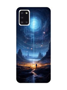 Чохол з чорними боками на Samsung Galaxy A31 :: Космос (принт 244)