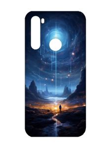 Чохол з чорними боками на Xiaomi Redmi Note 8 :: Космос (принт 244)