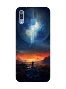 Чохол з червоними боками на Samsung Galaxy A30 (2019) / A20 (2019) :: Космос (принт 247)