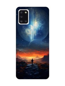 Чохол з червоними боками на Samsung Galaxy A31 :: Космос (принт 247)