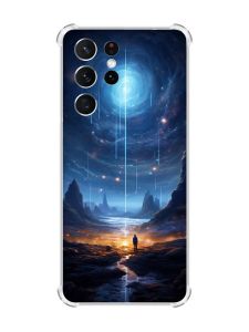 Чохол з потовщеними кутами на Samsung Galaxy S21 Ultra :: Космос (принт 244)