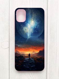 Чохол з рожевими боками на Samsung Galaxy A04E/A042 :: Космос (принт 247)