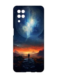 Чохол з рожевими боками на Samsung Galaxy A12 :: Космос (принт 247)