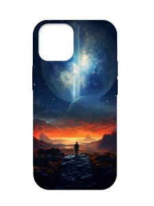 Чохол з бірюзовими боками на Apple iPhone 12 Pro Max :: Космос (принт 247)