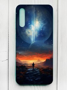 Чохол з бірюзовими боками на Samsung Galaxy A50 (2019) A505/A30s :: Космос (принт 247)