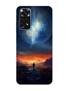 Чохол з бірюзовими боками на Xiaomi Redmi Note 11 :: Космос (принт 247)