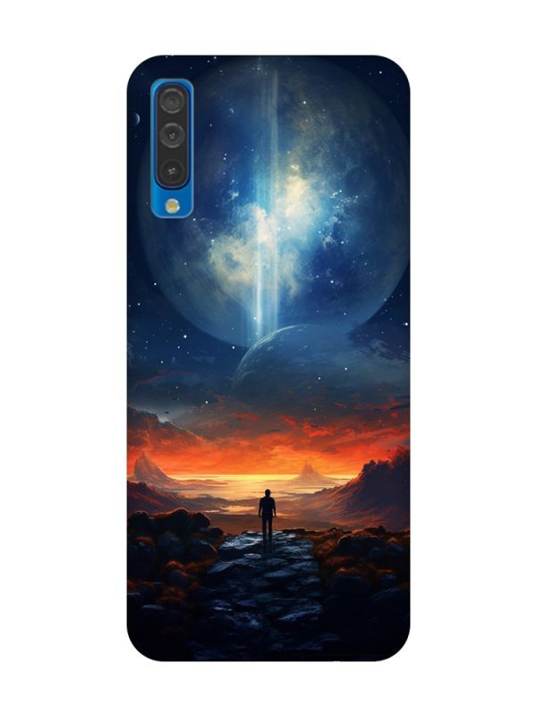 Чохол з чорними боками на Samsung Galaxy A50 (2019) A505/A30s :: Космос (принт 247)