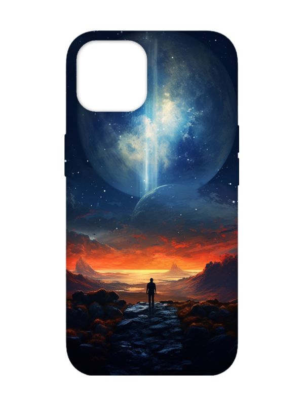 Чохол з червоними боками на Apple iPhone 14 :: Космос (принт 247)