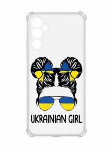 Чохол з потовщеними кутами на Samsung Galaxy A34 5G :: Українська дівчина (патріотичний принт 113)