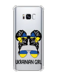 Чохол з потовщеними кутами на Samsung Galaxy S8 :: Українська дівчина (патріотичний принт 113)