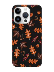 Матовий чорний чохол на Apple iPhone 14 Pro :: Осінь (принт 107)