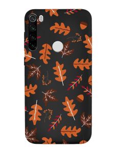 Матовий чорний чохол на Xiaomi Redmi Note 8T :: Осінь (принт 107)