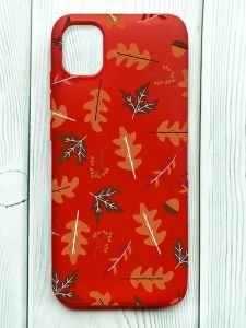 Матовий червоний чохол на Samsung Galaxy A04E/A042 :: Осінь (принт 107)