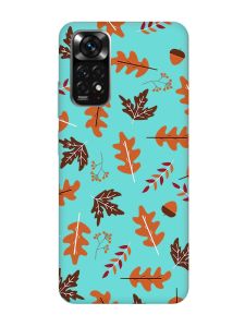 Матовий бірюзовий чохол на Xiaomi Redmi Note 11 :: Осінь (принт 107)