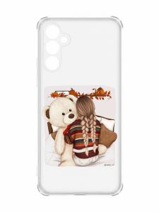 Чохол з потовщеними кутами на Samsung Galaxy A34 5G :: Дівчинка з ведмедиком (принт 117)