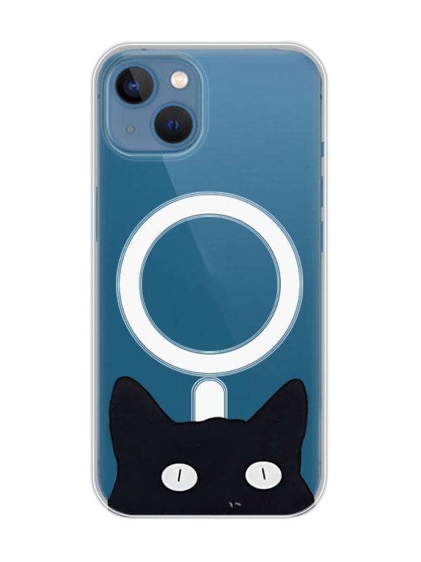 Магнітний чохол на iPhone 13 (6.1) із підтримкою MagSafe :: Котик (принт 119)