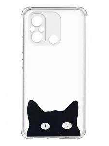Чохол з потовщеними кутами на Xiaomi Redmi 12C :: Котик (принт 119)