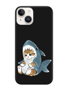 Матовий чорний чохол на Apple iPhone 14 :: Кошеня (принт 120)