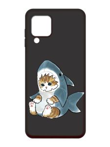 Матовий чорний чохол на Samsung Galaxy M32 / A22 / M22 4G :: Кошеня (принт 120)