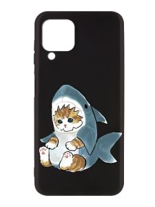 Матовий чорний чохол на Samsung Galaxy A12 :: Кошеня (принт 120)