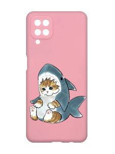 Матовий рожевий чохол на Samsung Galaxy A12 :: Кошеня (принт 120)