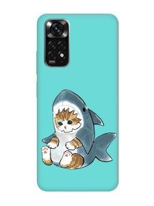 Матовий бірюзовий чохол на Xiaomi Redmi Note 11 :: Кошеня (принт 120)