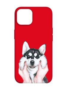 Матовий червоний чохол на Apple iPhone 14 :: Мордочка (принт 121)