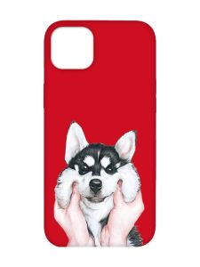 Матовий червоний чохол на iPhone 14 Plus :: Мордочка (принт 121)